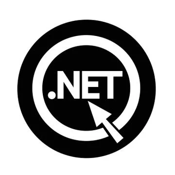 Domain dot net sign icon Illustrazione stock