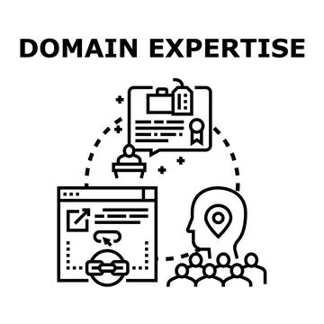 Domain expertise knowledge and professional skills development 스톡 일러스트
