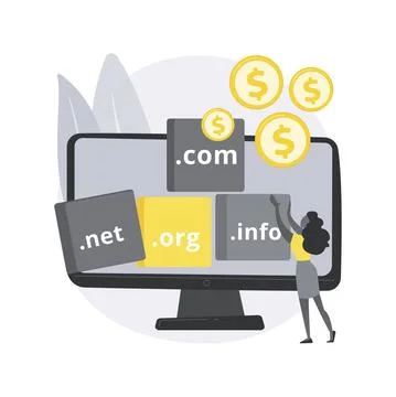 Domain Flipping abstract concept vector illustration. Illustrazione stock