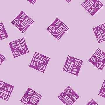 Domain flipping glyph vector seamless pattern 스톡 일러스트
