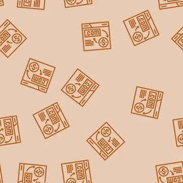 Domain flipping line vector seamless pattern Stock Illustration