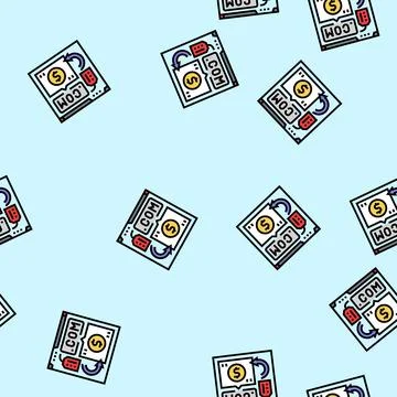 Domain flipping vector seamless pattern 스톡 일러스트