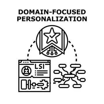 Domain focused personalization concept vector illustration Stock Illustration