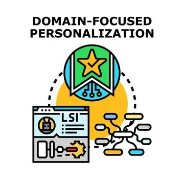 Domain focused personalization concept vector illustration Stock Illustration
