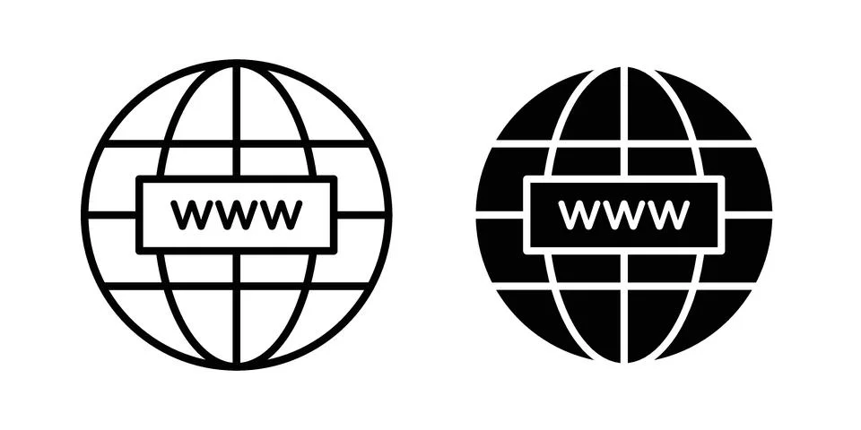 Domain icon set, collection of vector icons Stock Illustration
