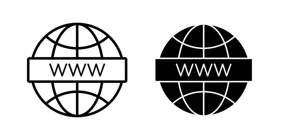 Domain icon set. Vector EPS 10 Stock Illustration