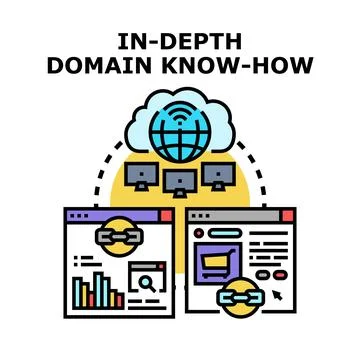 Domain know how expertise for online business strategy Stock Illustration