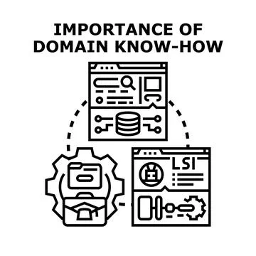 Domain know how importance integrating business analysis and data technology 스톡 일러스트