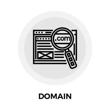 Domain Line Icon Ilustración de archivo