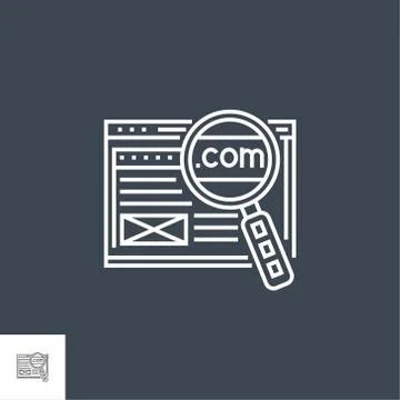 Domain Line Icon Ilustración de archivo