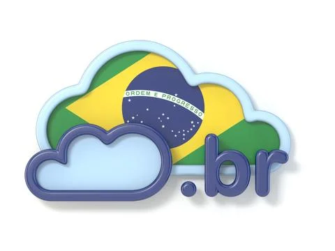 Domain name BR 3D Stock-Illustration
