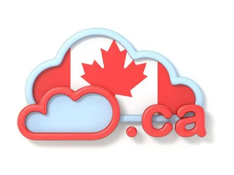 Domain name CA 3D Stock-Illustration