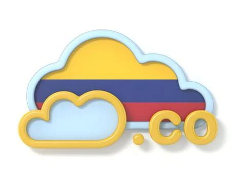 Domain name CO 3D Stock-Illustration