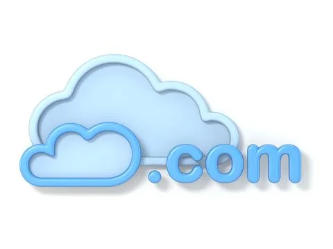 Domain name COM 3D Stock-Illustration