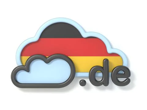 Domain name DE 3D Stock-Illustration