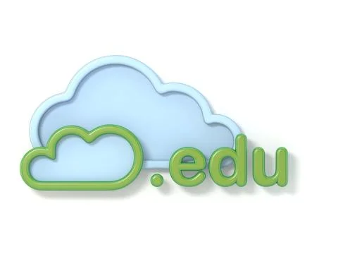 Domain name EDU 3D Stock-Illustration