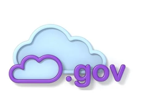 Domain name GOV 3D Stock-Illustration