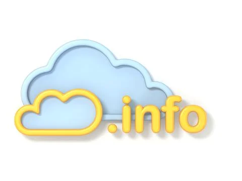 Domain name INFO 3D Stock-Illustration