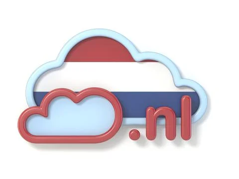 Domain name NL 3D rendering illustration isolated on white background Stock Illustration