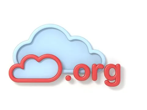 Domain name ORG 3D Stock-Illustration