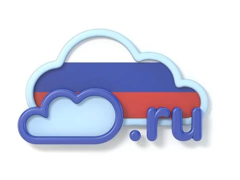 Domain name RU 3D Stock-Illustration
