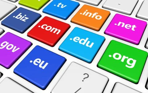 Domain Name Sign Concept Stock Illustration