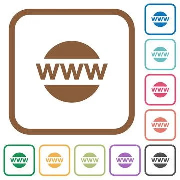 Domain name simple icons Stock Illustration