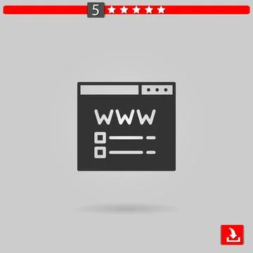Domain name vector icon Ilustración de archivo