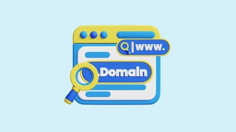 Domain Names animated 3d icon. Stock-Footage 289453699