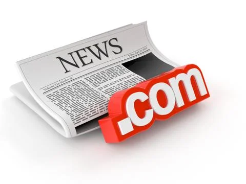 Domain with newspaper Stock Photos