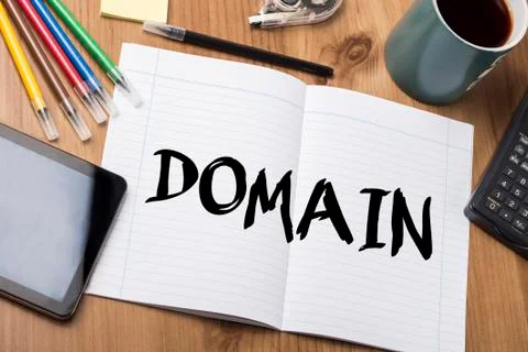 DOMAIN - Note Pad With Text Fotos Stock