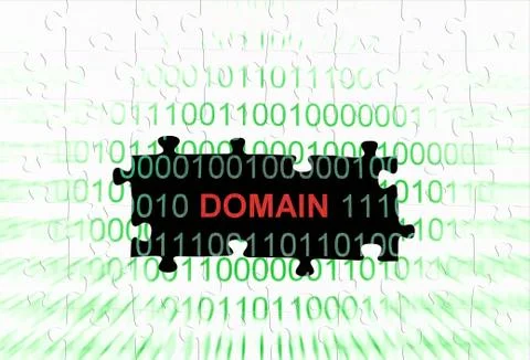 Domain puzzle concept 库存插图