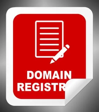 Domain Registration Indicates Sign Up 3d Illustration イラスト素材