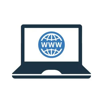 Domain, server, www icon. Simple vector design. Stock Illustration