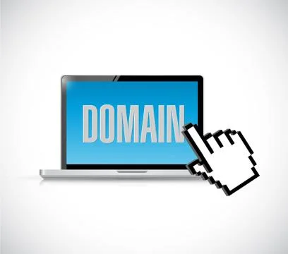 Domain sign computer and cursor イラスト素材