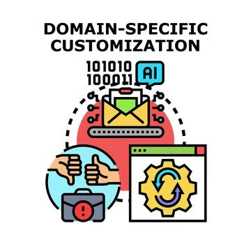 Domain specific customization vector concept illustration Stockillustratie