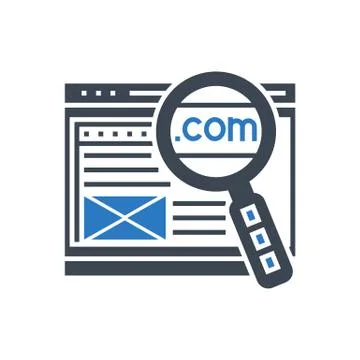 Domain Vector Glyph Icon Stock Illustration