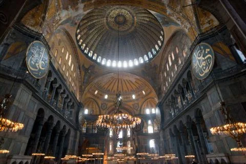 Dome of Aya Sofya, Istanbul, Turkey Stock Photos