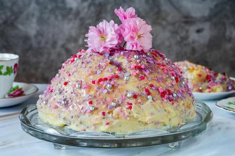 Dome cake Stock Photos