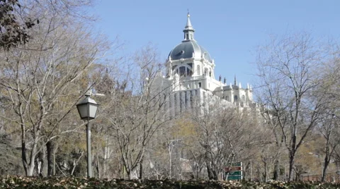 Dome of Catedral de Almudena Stock Footage 51703963