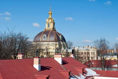 The dome of the cathedral. Stock Photos