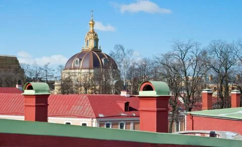 The dome of the cathedral. Stock Photos
