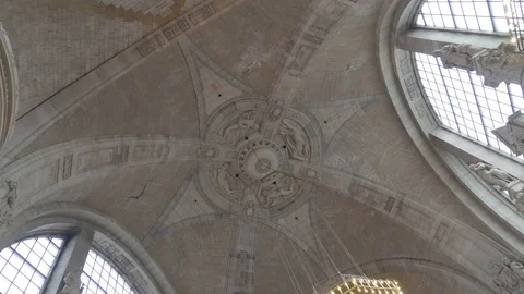 The dome ceiling of the white hall in Hanover Stock Footage 77749090