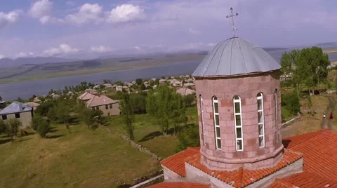 Dome. Church. Mountains. Clouds Stock Footage 50372905