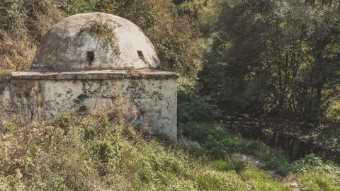 Dome cupola from thermal spring structure Xanthi Stock Photos