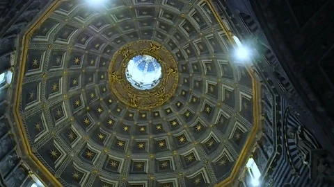 Dome of the Duomo of Siena in 4k Stock Footage 101527305