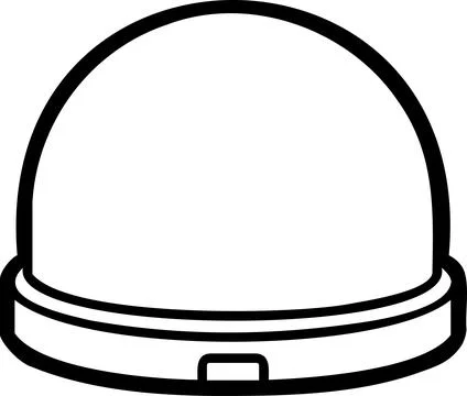 Dome flash diffuser cap line art icon Stock Illustration
