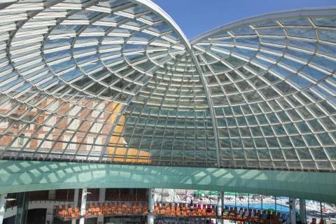 Dome is half open Stock Photos