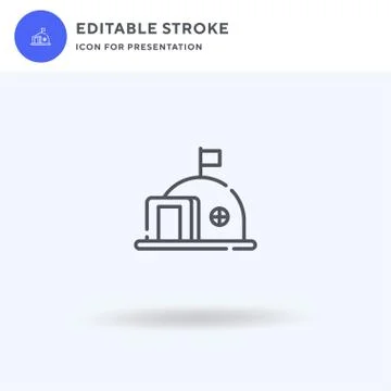 Dome icon vector, filled flat sign, solid pictogram isolated on white, logo Ilustración de archivo