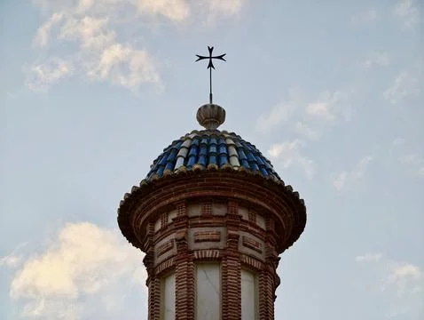 Dome Illuminated By Evening Light, Architect Sketches Conservation Plans For Stock Photos
